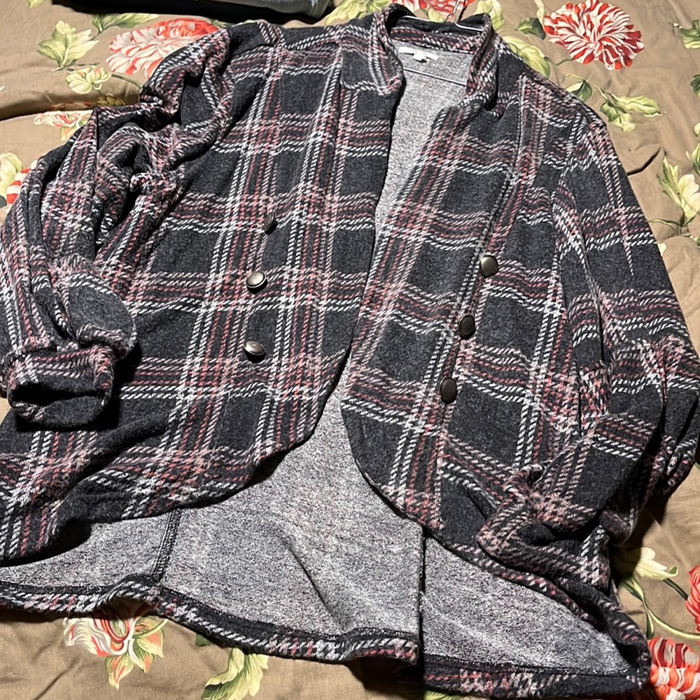 Maurices size large military style cardigan jacket.